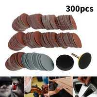 300pcs 2 inch sandpaper sanding discs 80 3000 grit paper with 2inch abrasive polish pad plate and 14 inch shank for rotary