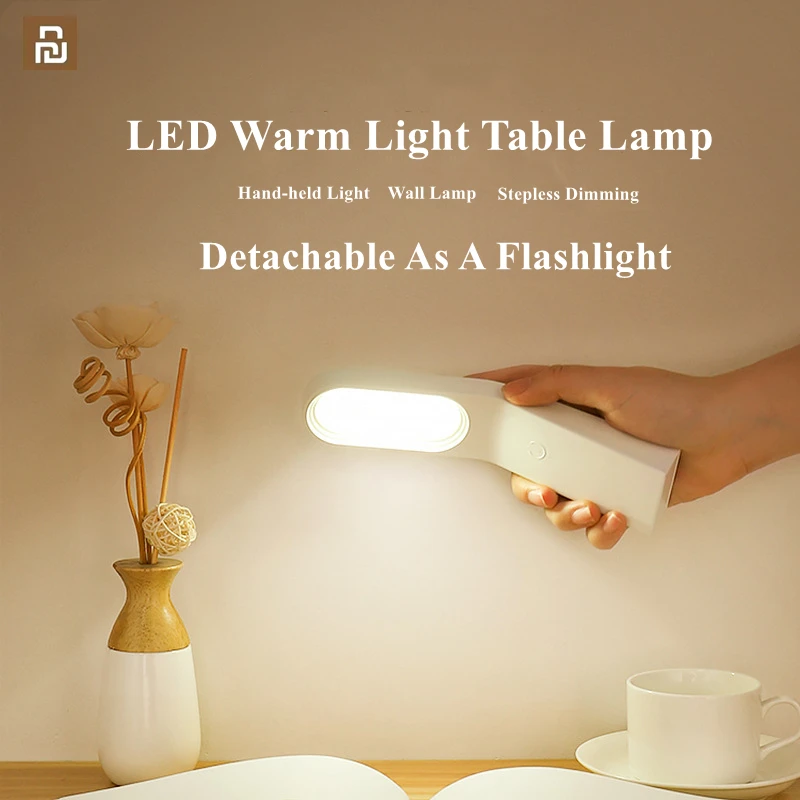 

Xiaomi youpin LED Night Lights Table Lamp Eye Protection Night Lamp Warm Light Desk Lamp Rechargeable Reading Wall-mounted Lamp