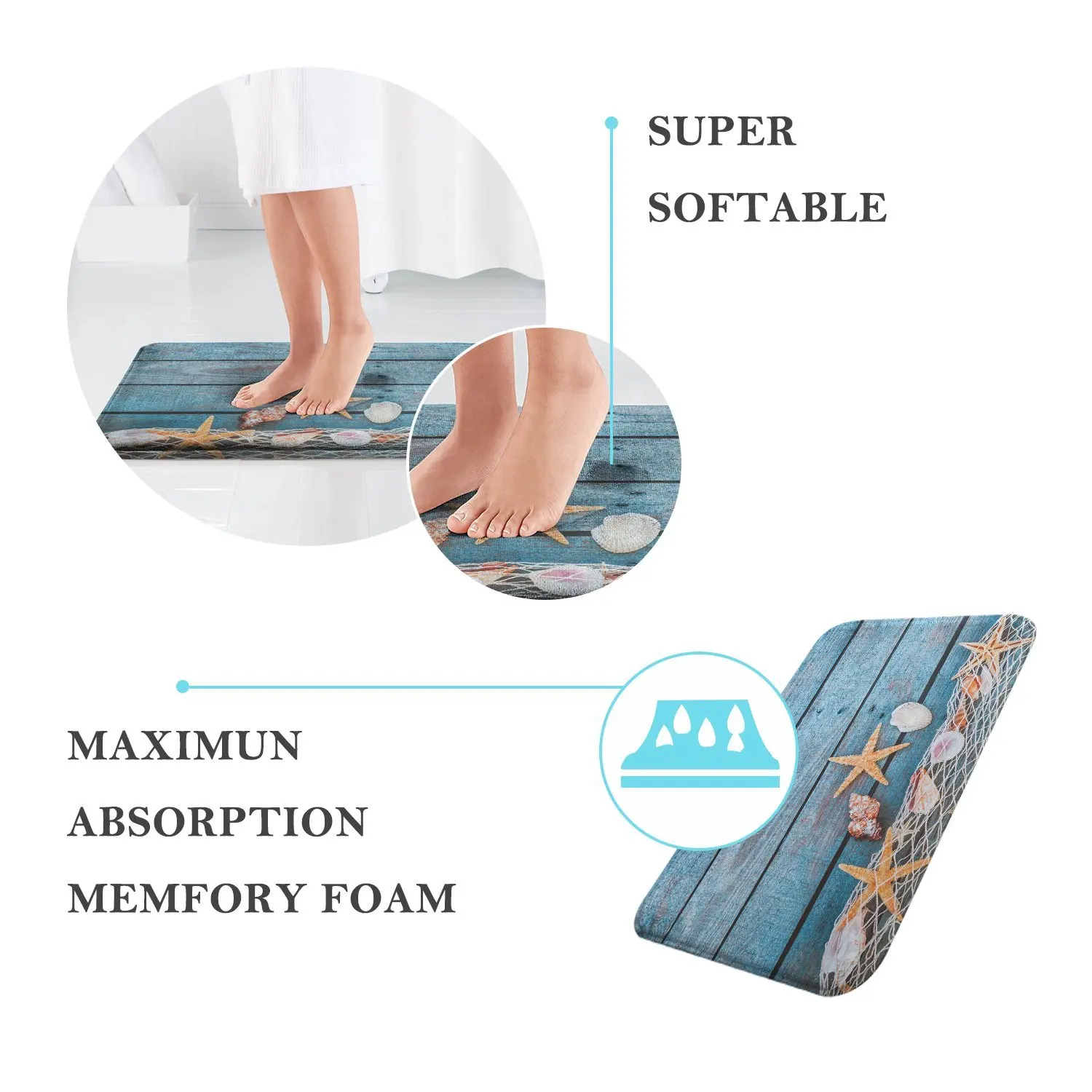 QIYI слон лев шаблон противоскользящие пены памяти коврики для ванной комнаты