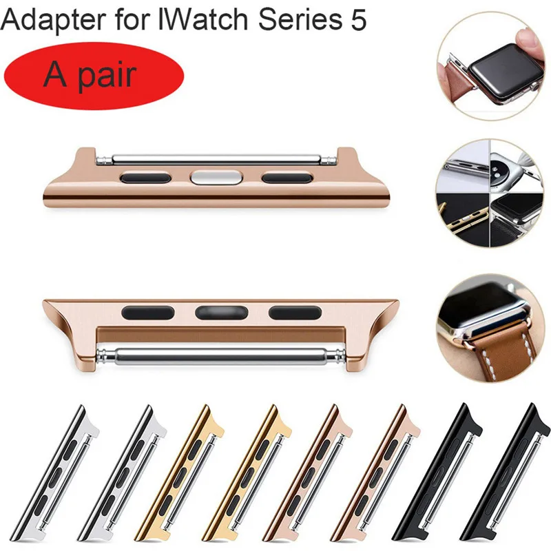 Пара адаптеров для Apple Watch Band 5 Iwatch 44 мм 40 ремешок из нержавеющей стали Аксессуары