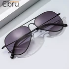 Elbru модные HD бифокальные очки для чтения для женщин и мужчин ультралегкие металлические линзы пилота серые очки пресбиопии диоптрии + 1,0 + 3,5