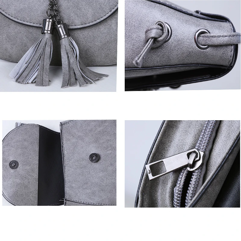 

2021 Mini Women Messenger Bags Pu leather Women Shoulder Bag Tassel Solid Clutches Chain Women Crossbody Bags Tote