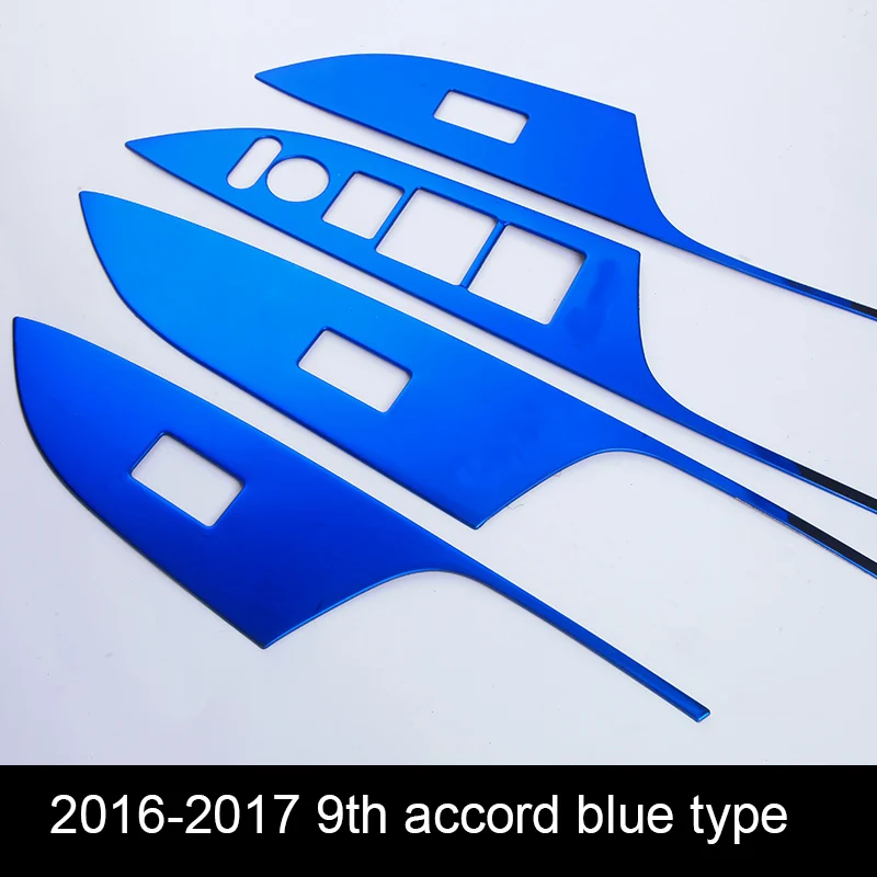 2016-2017 type 2 Lsrtw2017 нержавеющая сталь автомобиль для панели управления окон для honda accord 2012 2013 9th accord - Название цвета: 2016-2017 type 2