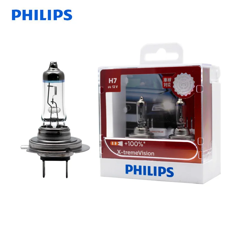 Philips H7 12 В 55 Вт X-treme Vision автомобильный светильник яркие галогенные лампы