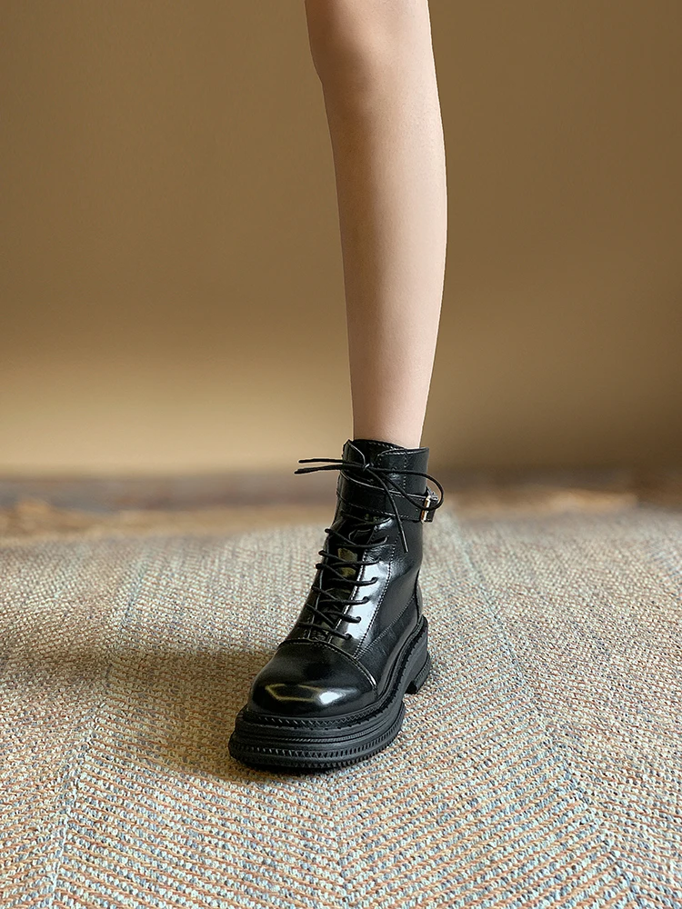 

Женские ботинки на молнии, с круглым носком, на резиновой подошве