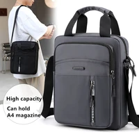 shoulder bag for men 2021 casual large capacity nylon waterproof crossbody bag black multi pocket business travel handbags sac