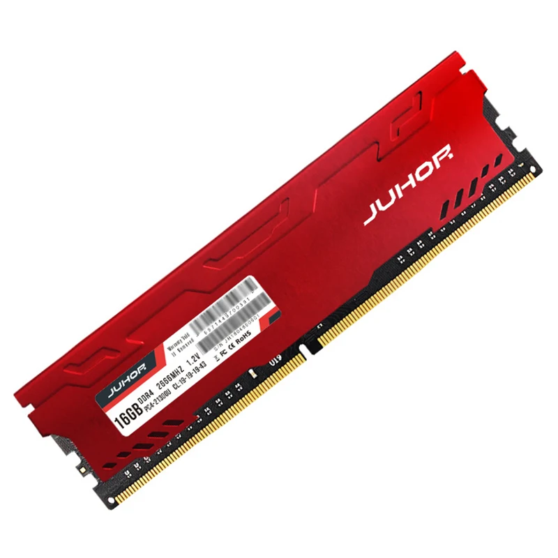 

JUHOR 16G DDR4 RAM 2666MHz 1.2V 288-Pin Computer Game Memory Module, Suitable for Desktop Computer General Memory
