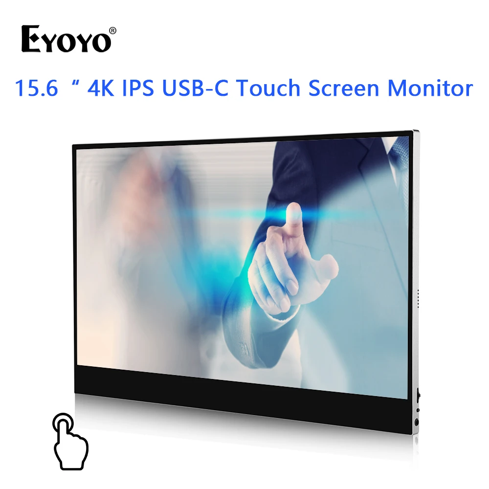Eyoyo EM15T портативный монитор hdmi USB Type C сенсорный экран 15 6 &quot4K PC PS4 Xbox IPS игровой