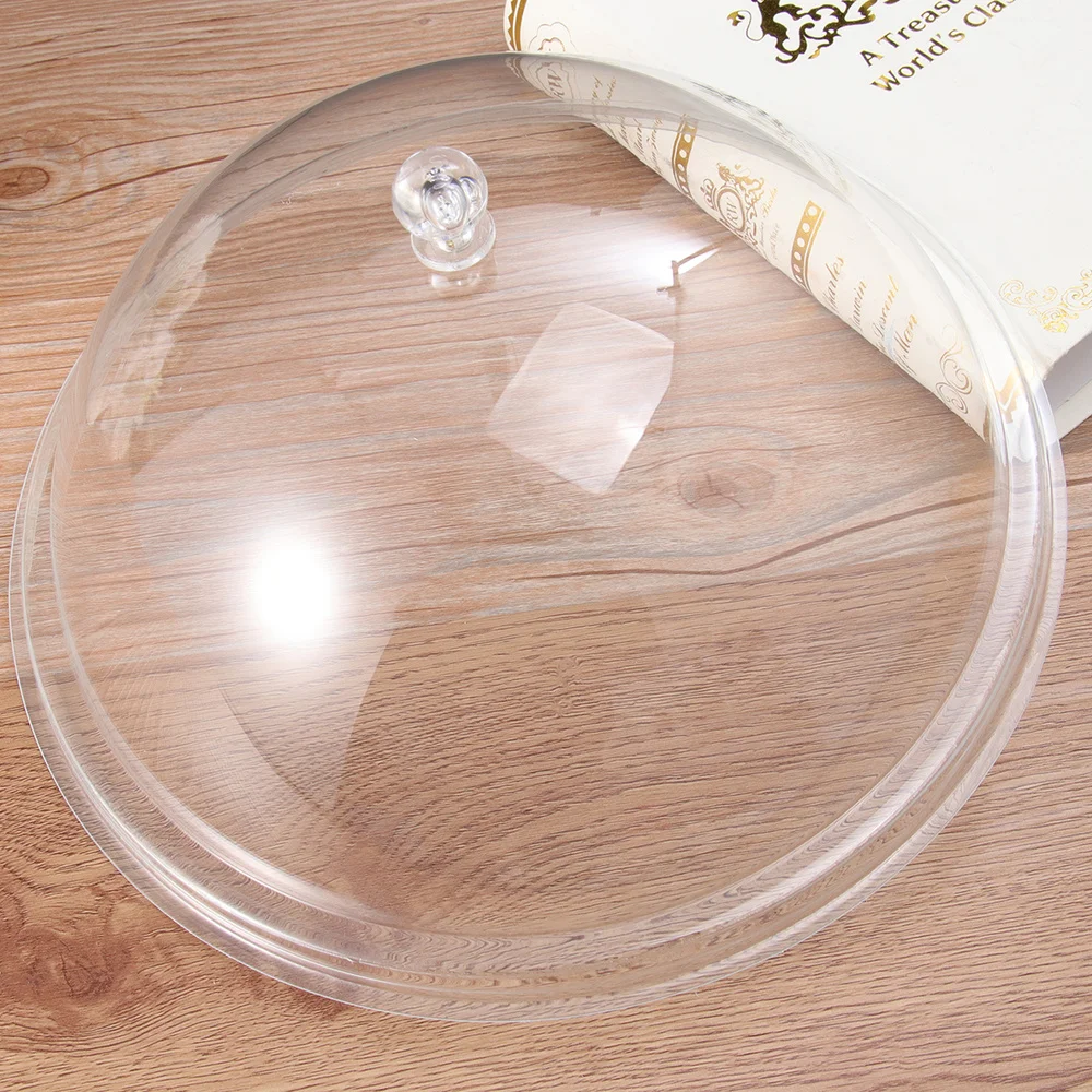 

1Pc Acrylic Round Food Cover Durable Food Tent Food Insulation Lid for Home Bread Dessert Dish Transparent (8-inch 21c