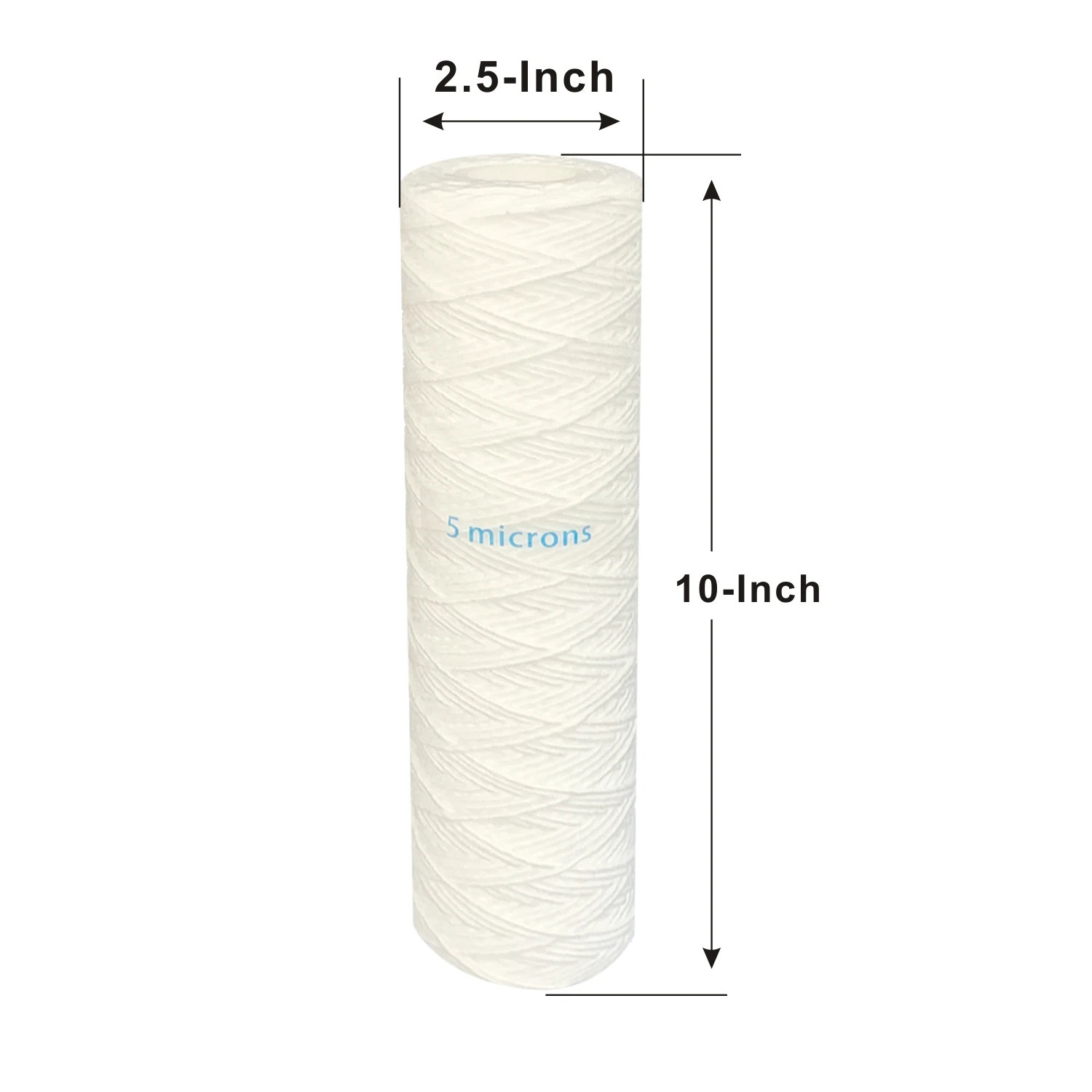 

2-Pack of 5 Microns Wound String Sediment Water Filter Cartridges 10"x2.5" for Any 10 inch RO Unit