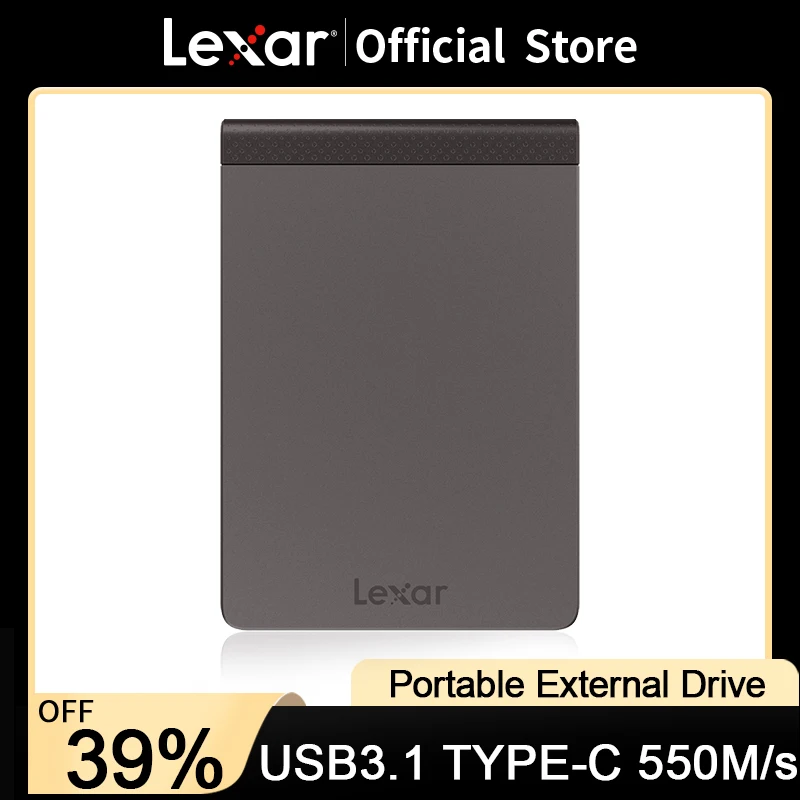 

Внешний SSD-накопитель Lexar SL200, портативный SSD-накопитель на 512 ГБ, внешний жесткий диск на ТБ, USB 3.1 Type C, портативный SSD-накопитель для ноутбука