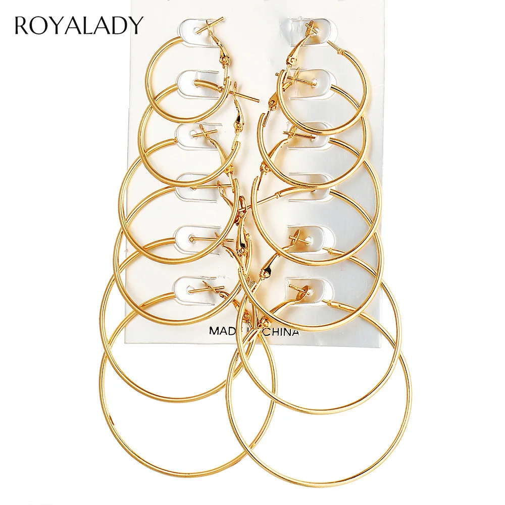 Modyle 6 пар/компл. большие круглые серьги-подвески в форме комплект для Для женщин