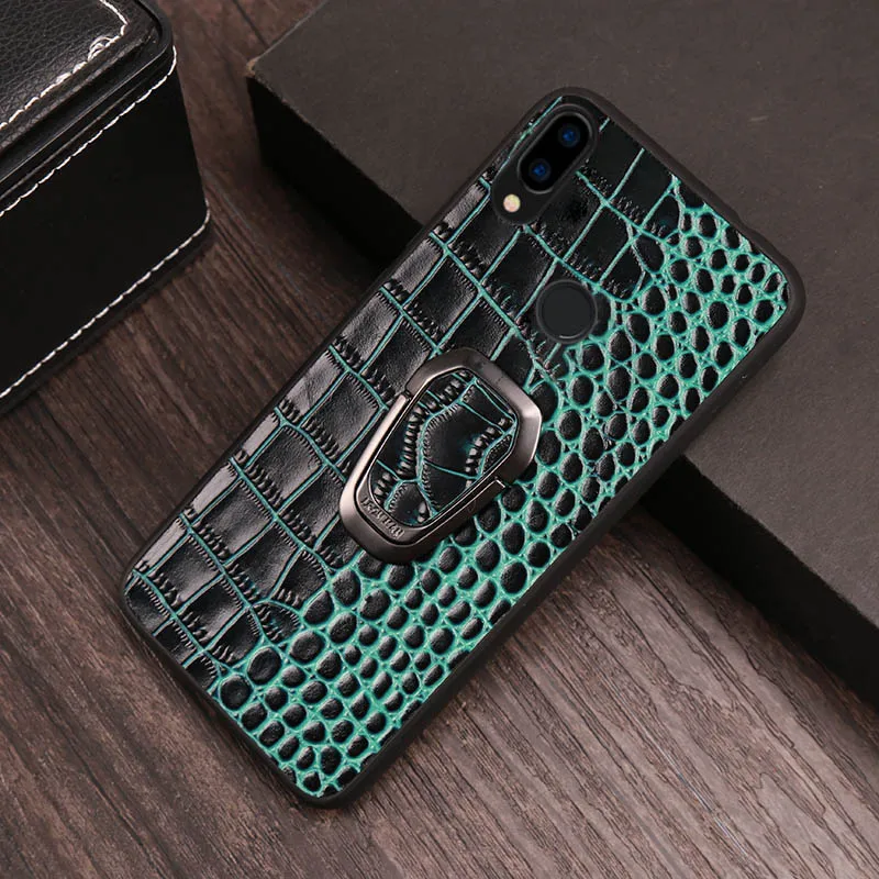 Blue Роскошный чехол для телефона Xiaomi pocophone F1 8 9 9se 9T A1 A2 lite Max 3 Pro с текстурой крокодила чехол для Redmi Note 5 6 7 6A 7A Pro - Цвет: Blue