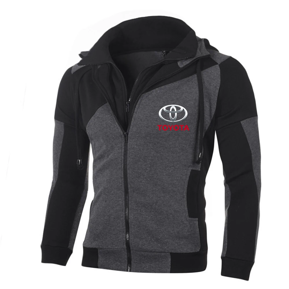 

new TOYOTA car logo Zipper Clothing Jacket Men Cotton Sweatshirt Hoody Spring Autumn Harajuku Male Fleece Sportwear Hoodies