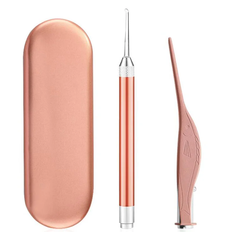 

2 шт./компл. светодиодный инструмент для удаления воска для ушей очиститель для ушей уход за ушками инструмент для очистки ушей из нержавеющ...