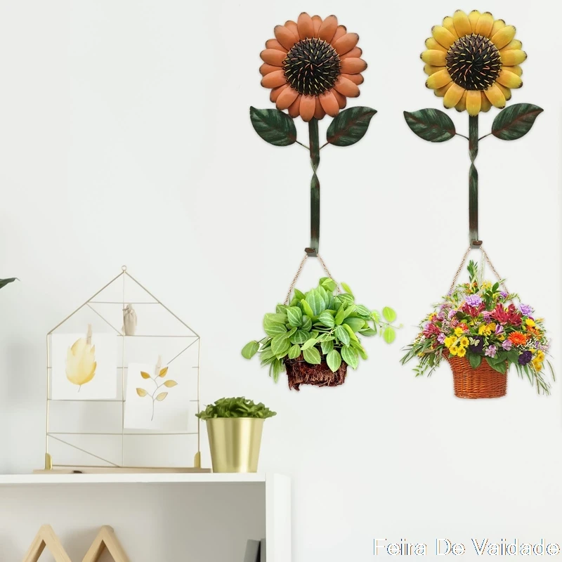 

Iron Sunflower Door Hanging Craft Retro Wall Art Hanging Hook Garden Home Decor