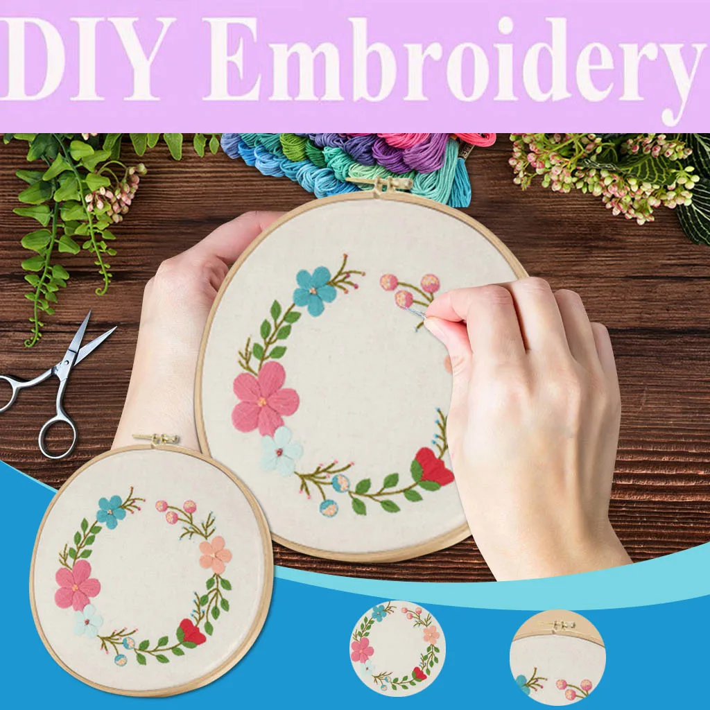 Красивая гирлянда DIY живопись изысканный узор ручная вышивка аксессуары набор