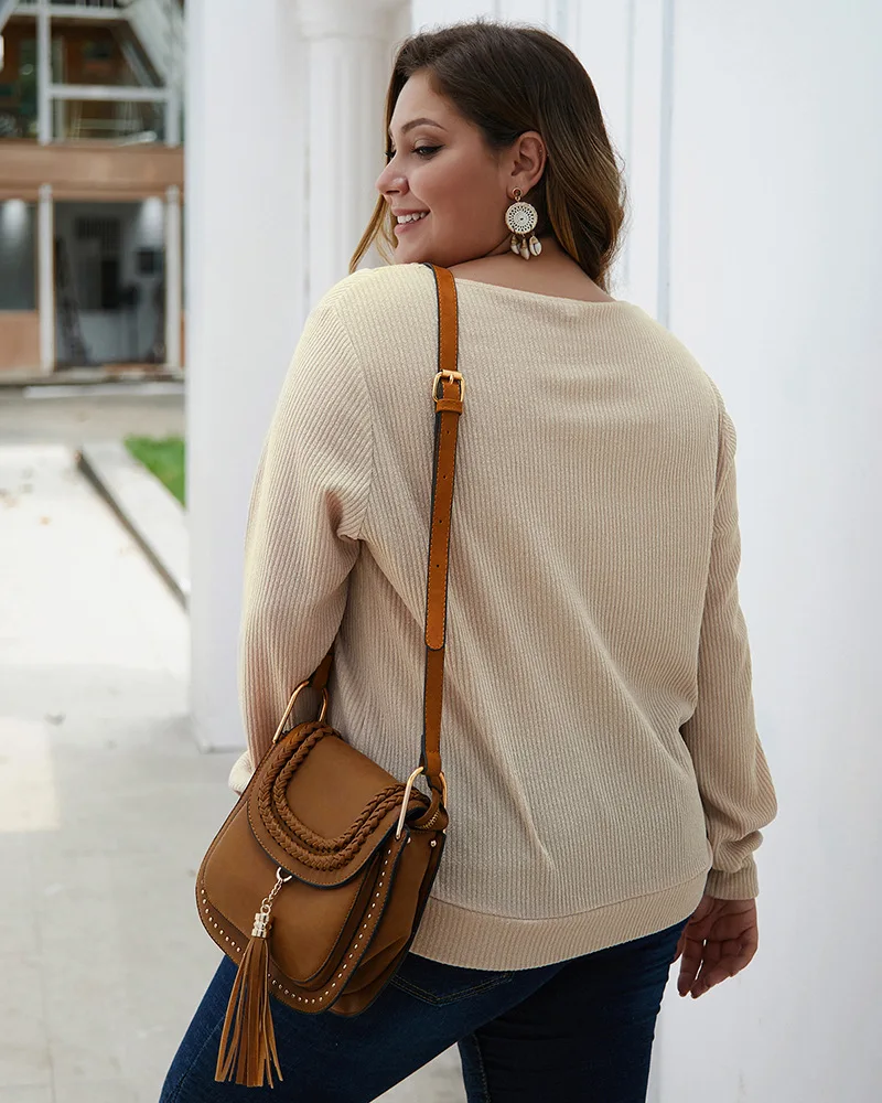 Women plus size 3xl 4xl sweater knitted winter sweaters women's long sleeve v-neck lace pullover large | Женская одежда