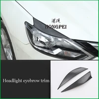 car styling headlight eyebrow decorative head light eyelid cover sticker trim for nissan sentra 2016 2019 exterior auto parts