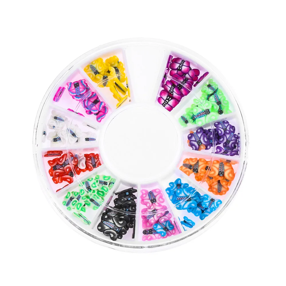 Style 6 Горячие Новые красочные 12 Сетки 3D крошечные Фрукты Fimo Ломтики смешанные стили DIY Дизайн ногтей Наклейка Полимерная глина Рождество Декор ногтей дизайн - Цвет: Style 6