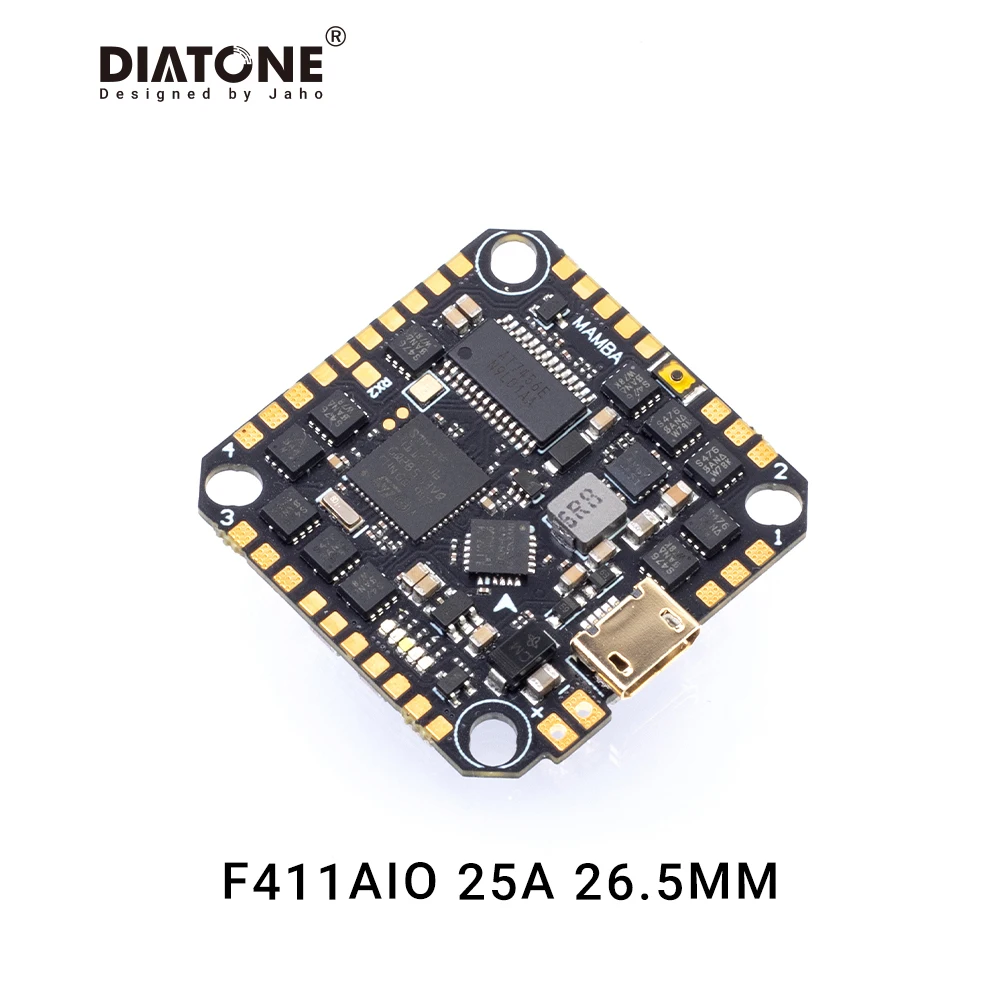 Контроллер полета Diatone Mamba F411AIO BlheliS 25A ESC DSHOT600 4S для FPV дрона | Игрушки и хобби