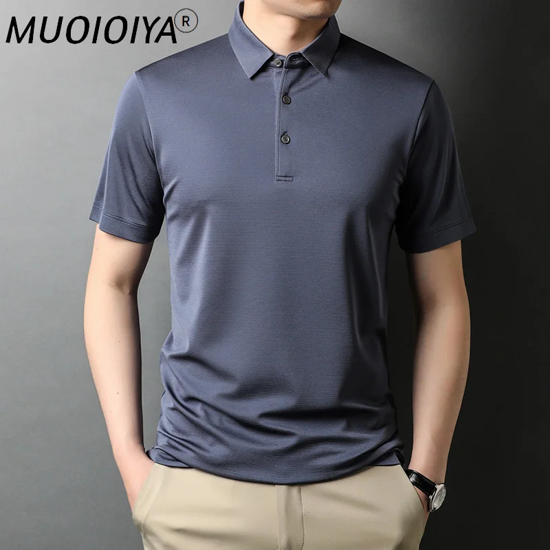 

High-end 100% Men T-shirt Summer Short Sleeve Business Man Tshirts Korean Streetwear Men Clothing Camiseta Hombre 2022 WPY3730