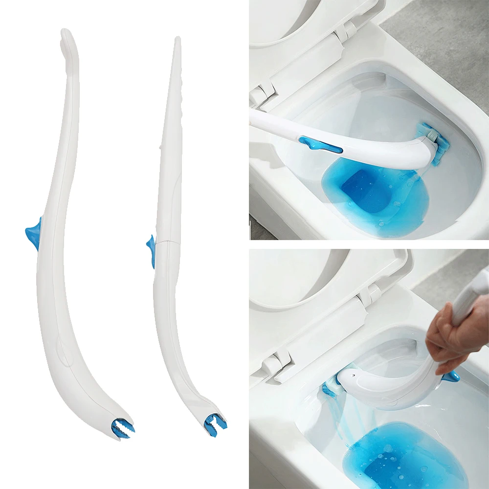 Одноразовая щётка для туалета набор чистки скруббера с 12 сменными бумажными