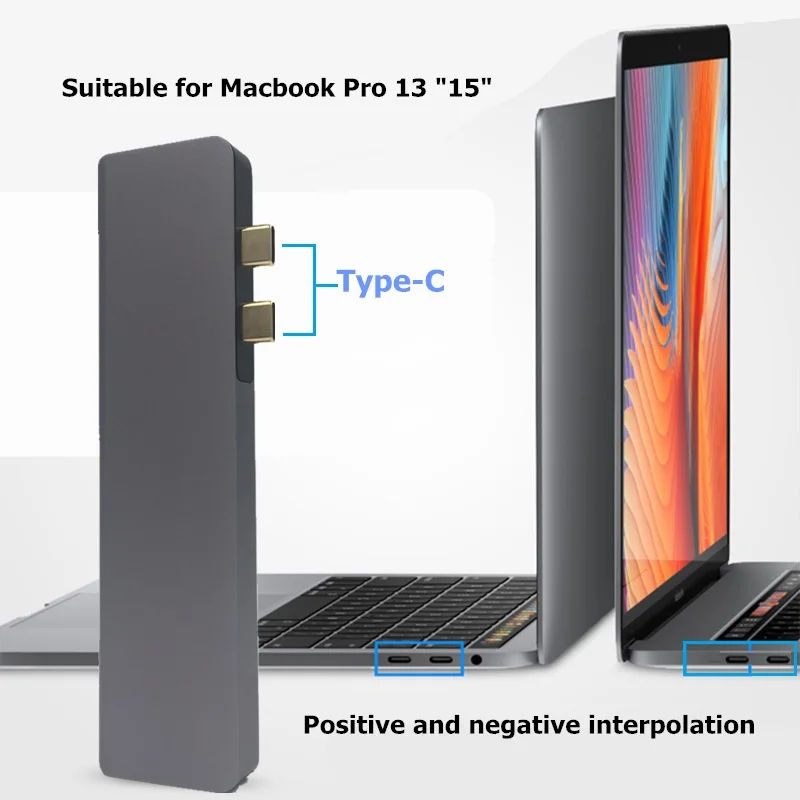 Trumsoon USB 3,1 type C к HDMI 4K USB 3,0 Thunderbolt 3 USB-C конвертер SD TF кардридер адаптер для нового Macbook Air Pro