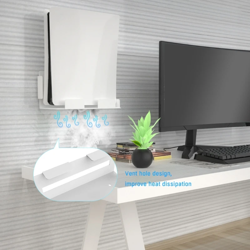 

Host Wall Bracket Ps5 Game Console Storage Installation Wall-Mounted Console For Ps5 Wall Storage Bracket With Screws