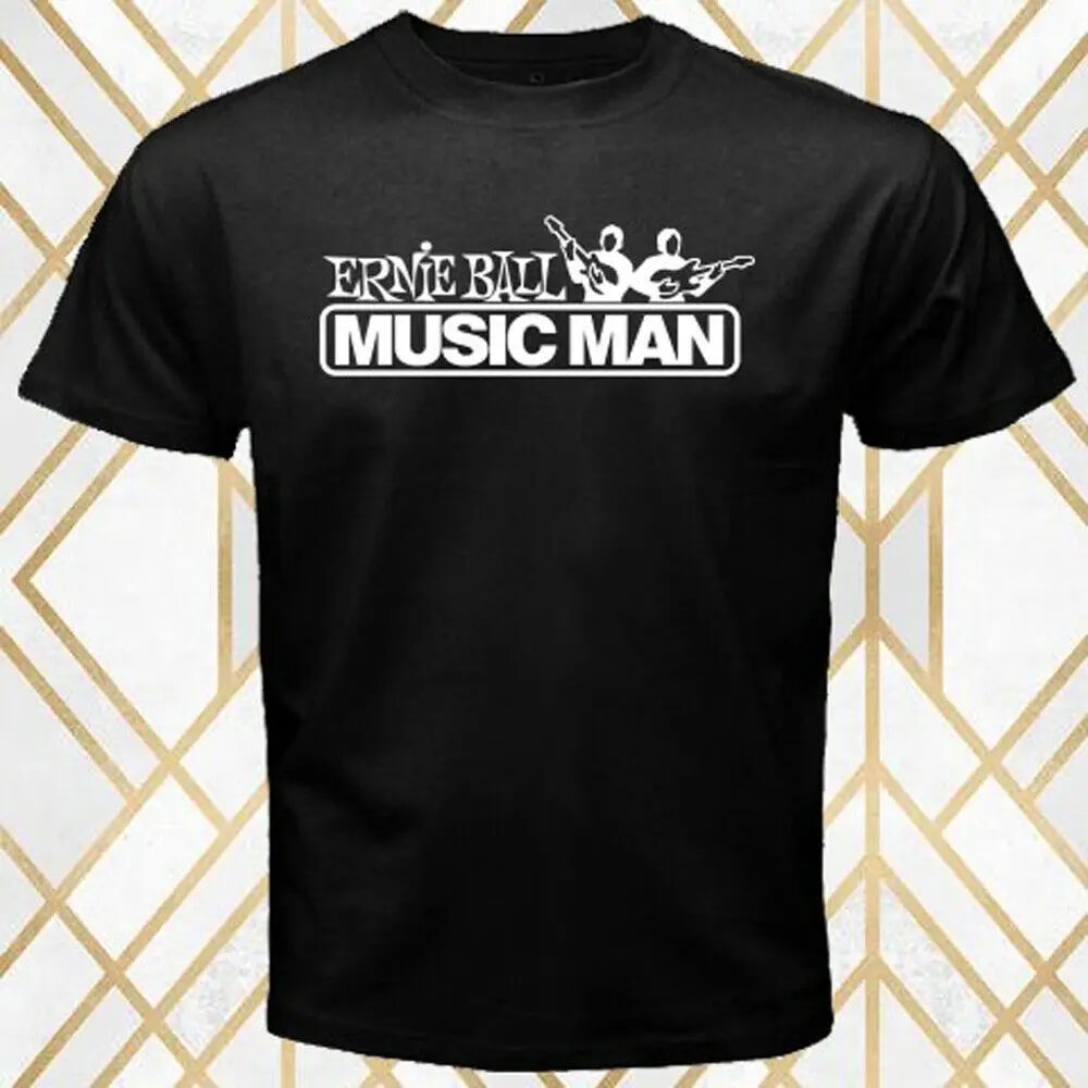 Ernie Ball Music Man альбом логотип мужская Черная Футболка размер S 3Xl|Мужские футболки| |