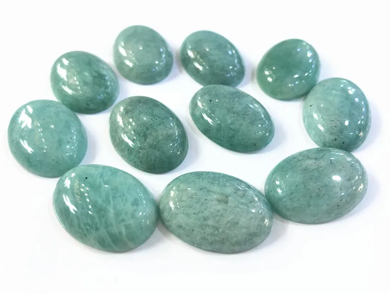 

Natural Amazonite Cabochon Wholesale 18x25mm oval Cabochon Stone man women gift flat bottom free shipping