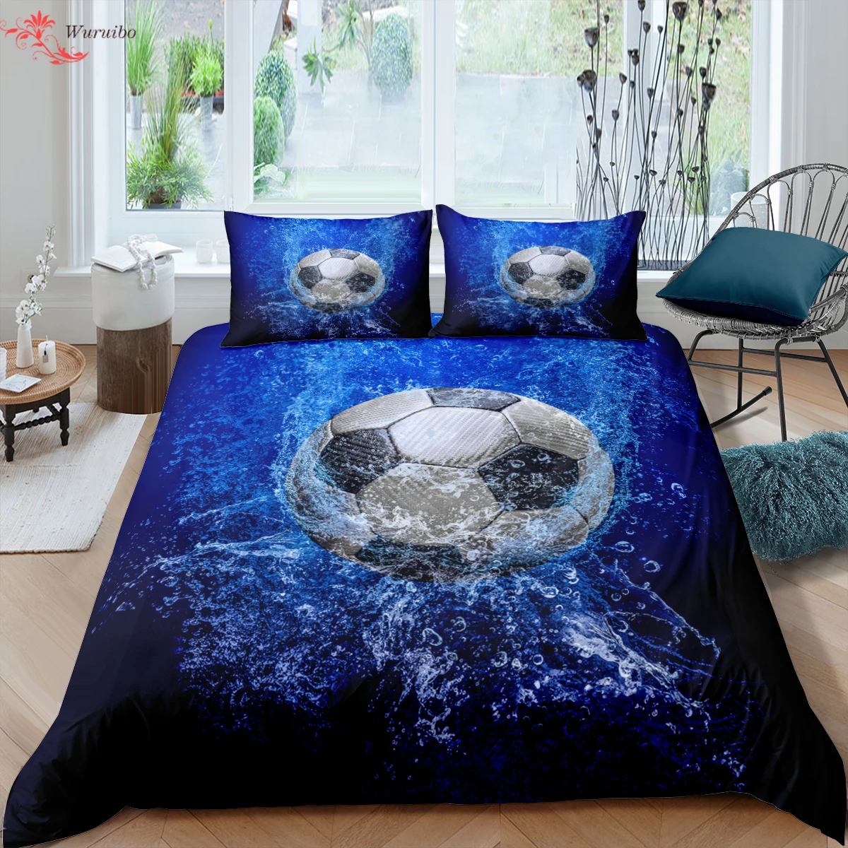 

Nordic Football Duvet Cover Soccer Bedding Sets Edredon Futbol Single Twin Printed Luxury Teens Kids NO Sheets Set 90 Bed Cover