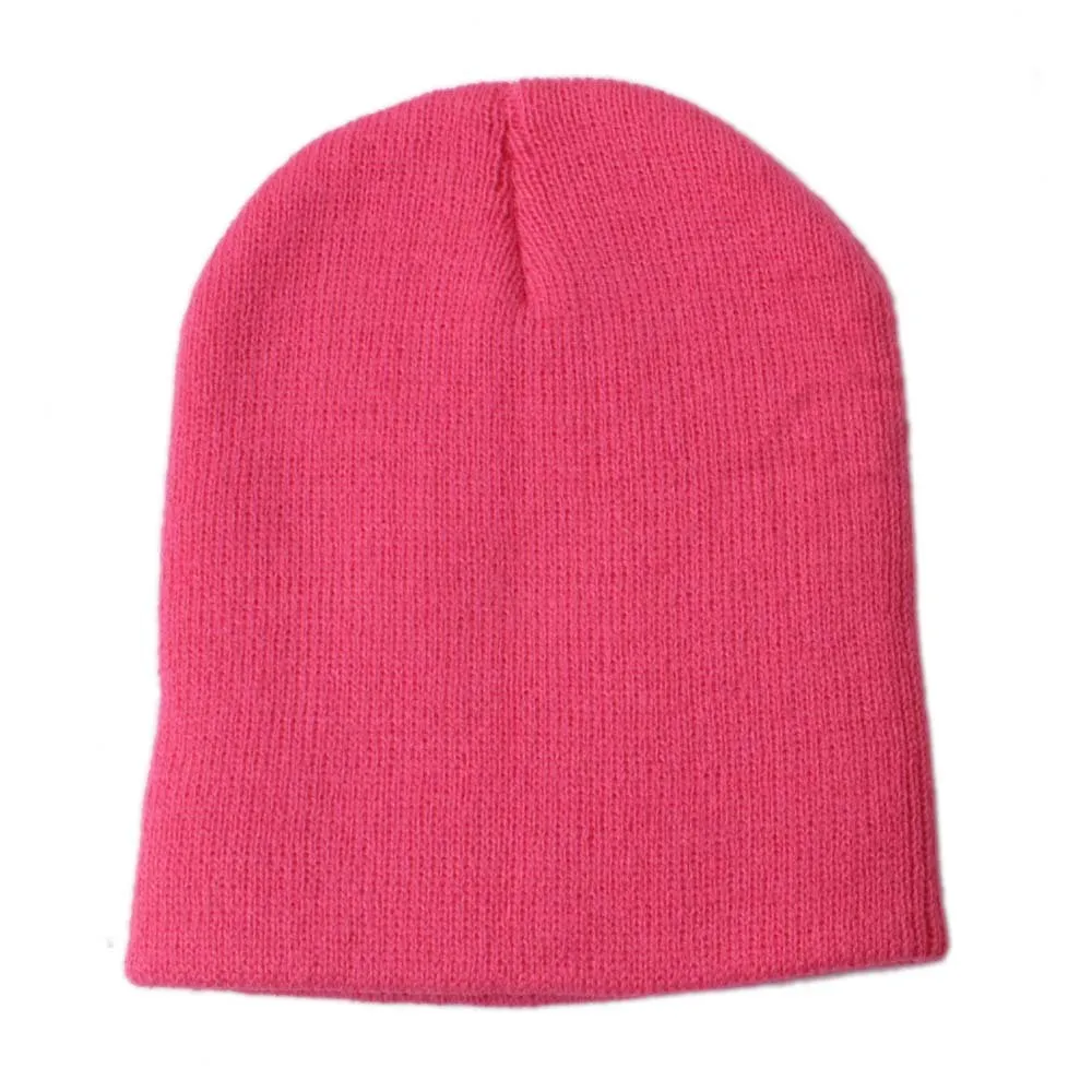 

New autumn and winter baby earmuffs wool hat fashion simple candy color pullover hat European and American children's hat