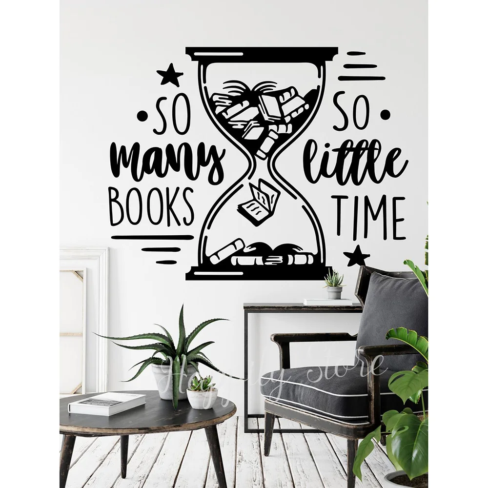 

Book Kids Room Vinyl Wall Decal Books Quote Reading Room Library Stickers Bookstore Decoration Motivation Wallpaper Bedroom P242