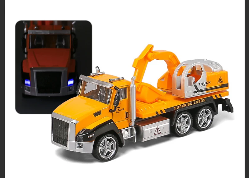 1:42 весы инженерные автомобильные модельные листы игрушечные транспортные средства сплав авто с откатными колесами звук и свет автомобиля игрушки рождественские подарки