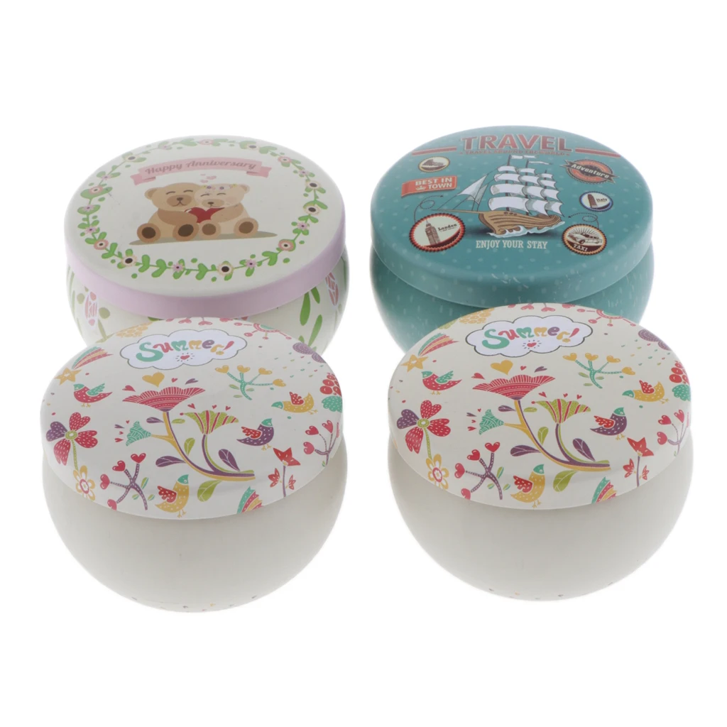 

4 Cartoon Scented Candles Lavender Jasmine Cordate Mixed Candle