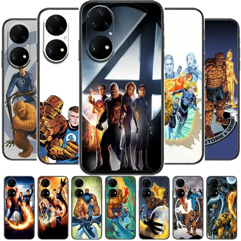 

Fantastic Four Phone Case For Huawei p50 P40 p30 P20 10 9 8 Lite E Pro Plus Black Etui Coque Painting Hoesjes comic fas