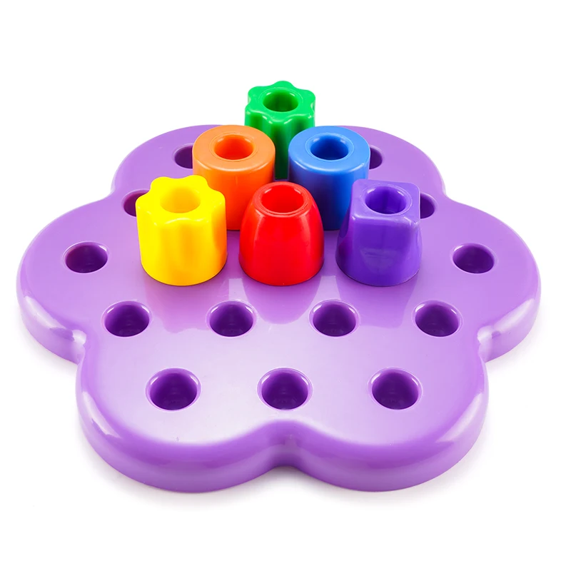 Грибная головоломка для ногтей Монтессори дидастические умные игры DIY блоки