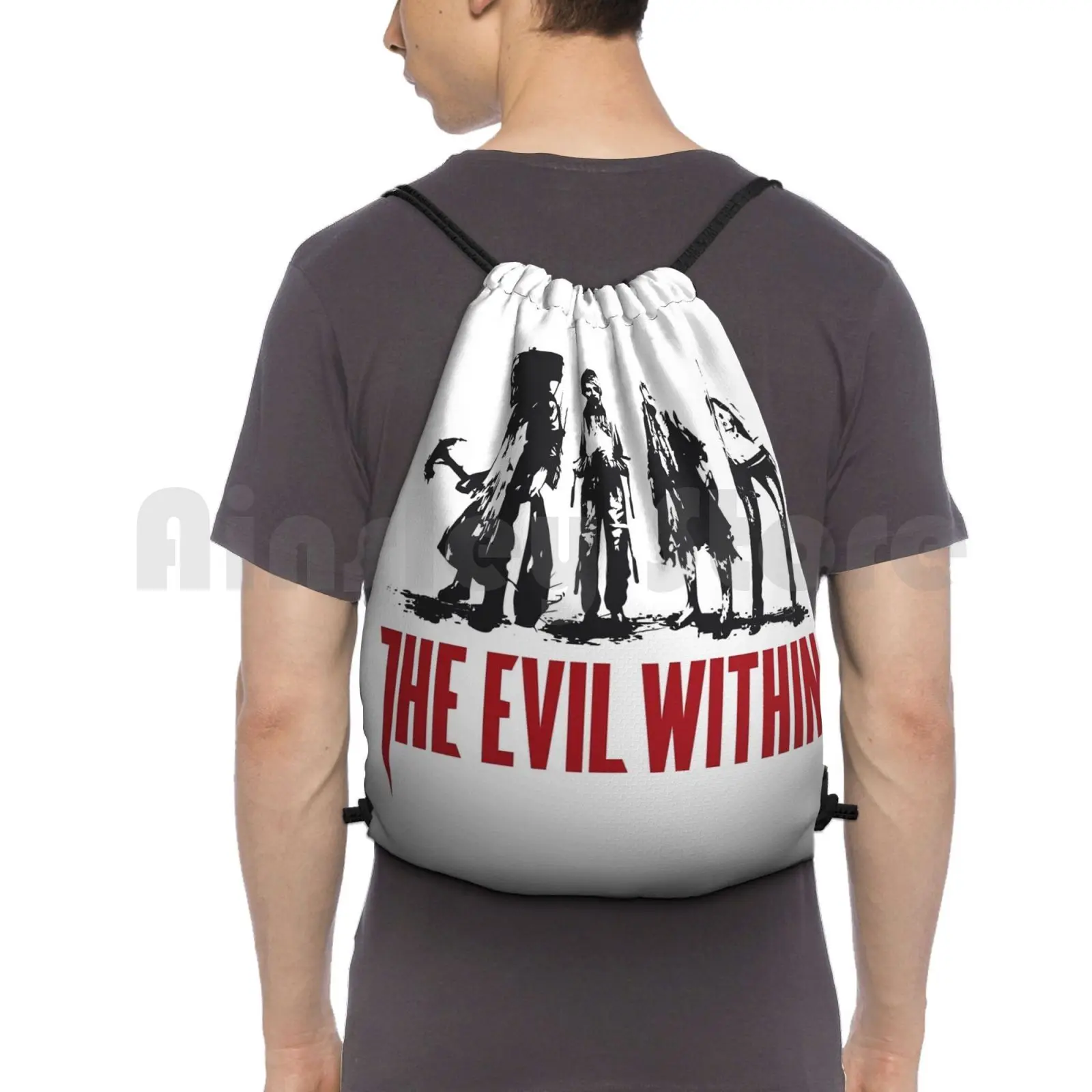 

The Evil Within Backpack Drawstring Bag Riding Climbing Gym Bag Castellanos Joseph Oda The Evil Within Survival Horror