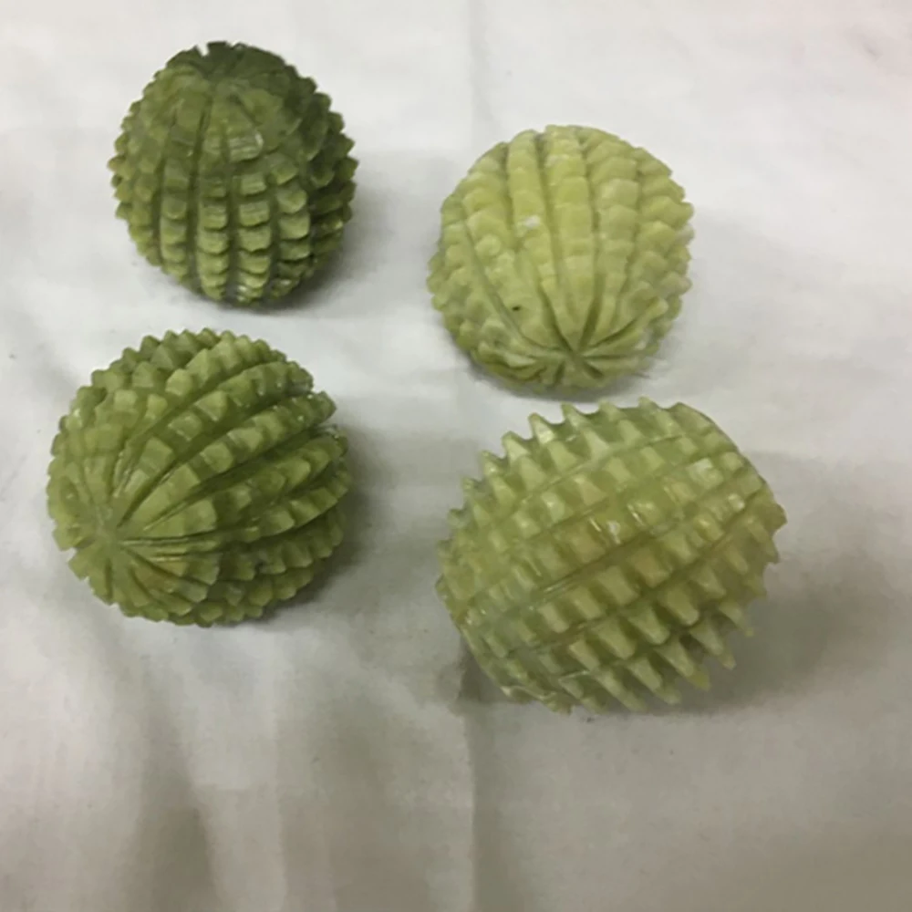 Natural Jade Stone Acupuncture Trigger Massage Ball Hand Rigger Point Muscle Sore Body Relief Exercise Tool | Красота и здоровье