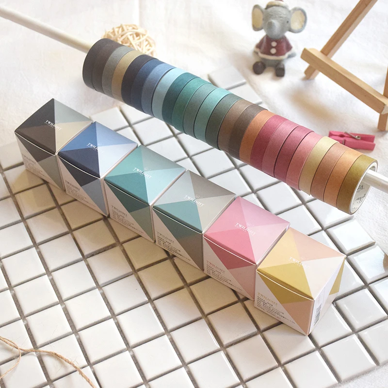 

4Pcs Basic Solid Color Washi Tape Set Decorative Diary Srapbooking Bullet Journal Planner Label Stickers Masking Tape Stationery