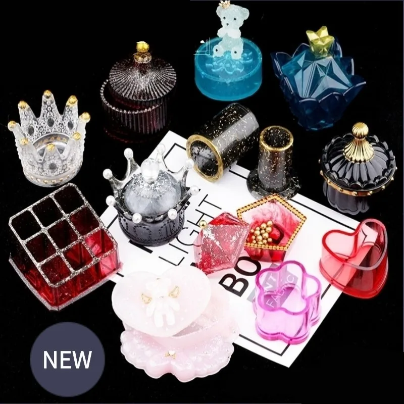 DIY Хрустальная силиконовая форма из эпоксидной смолы для ящика хранения формы