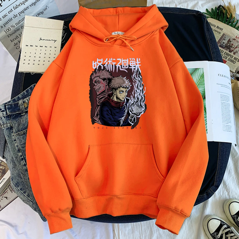 

Sweater Jujutsu Kaisen Itadori Yuji Anime Print Hoodie Mens Japanese Plus Size Casual Sweatshirt Males Harajukua Street Clothes
