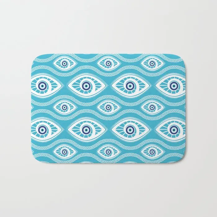 Коврик для ванной с рисунком греческого матаки матиазмы сглаза фланелевый