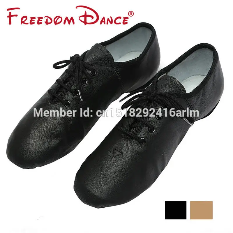 Quality Genuine Leather Jazz Dance Shoes Lace-Up Dancing Practice Shoe Hiphop Sport Sneakers For Teenagers and Adult | Спорт и