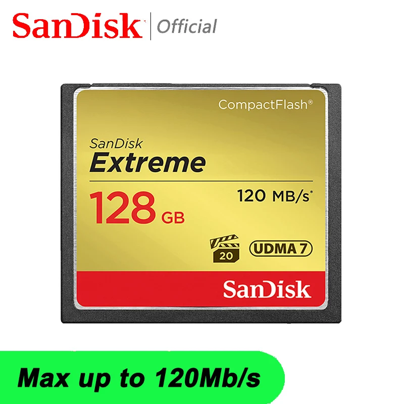 

SanDisk Extreme SD Card Memory Card 64GB SD 120MB/S CF High Speed Flash Memory Card 128GB CF Cards 32GB Full HD Video For Camera