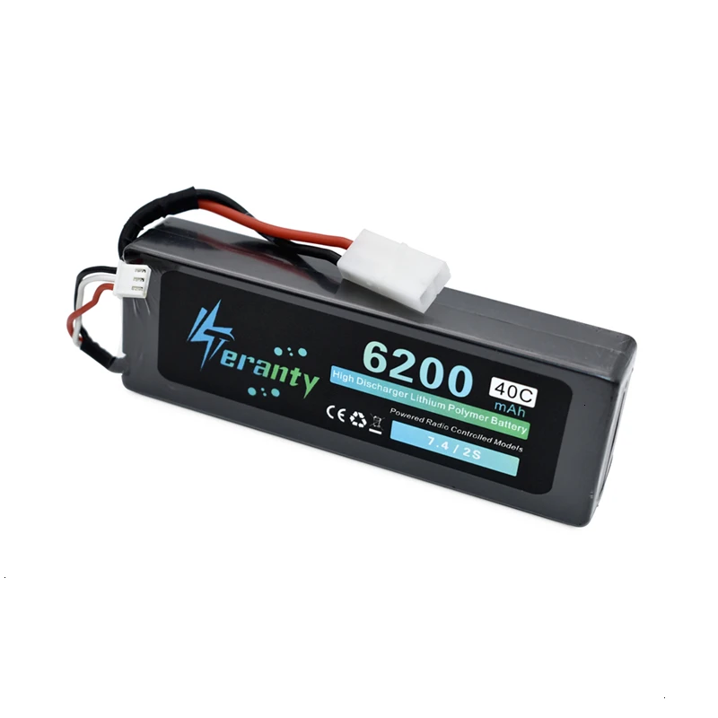 Upgrade Power 7.4v 6200mAh Lipo Battery For RC Drone Helicopter Car Boat Quadcopter Spare Parts 2s 40C Lithium battery | Электроника