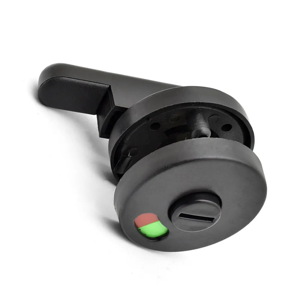 Универсальная черная пластиковая защелка для унитаза свободный дверной замок |