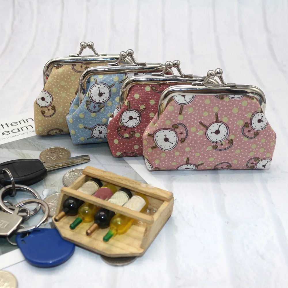 Ретро винтажный женский кошелек в горошек для монет сумка денег держатель карт
