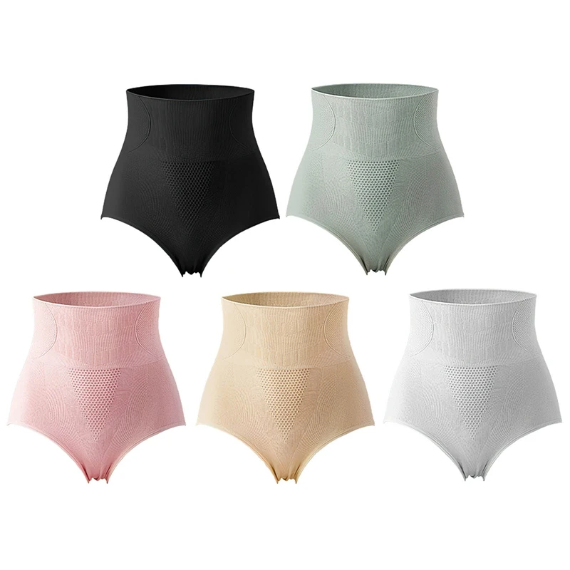 

2021 Plus Size Briefs For Women Underwear High Waist Panties Abdomen Cotton Underpants Solid Breathable Summer Female Intimates